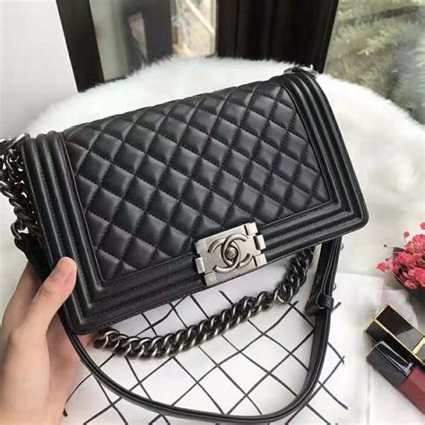 chanel boy metallic glass price|Chanel handbags black.